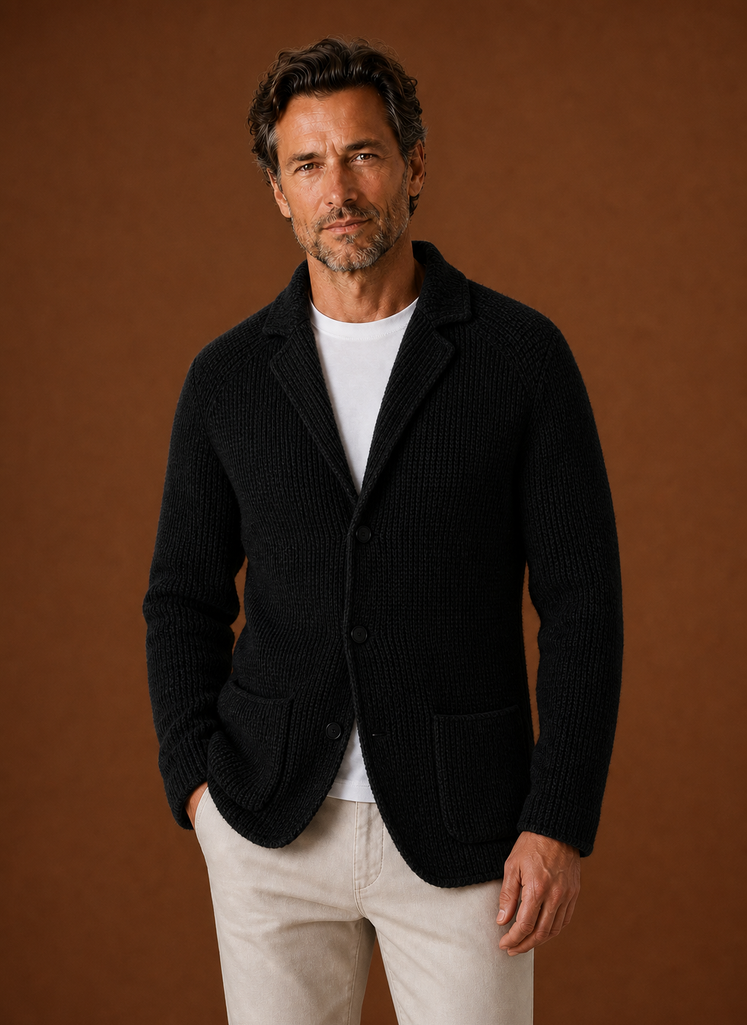 Cárdigan de Punto para Hombre - Chaqueta de Capa con Botones | Areleon