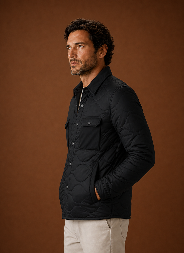 Chaqueta de Camisa Acolchada para Hombre - Abrigo Casual | Areleon