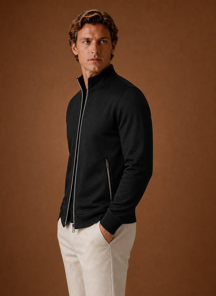 Chaqueta de Suéter con Cremallera Completa para Hombre | Areleon