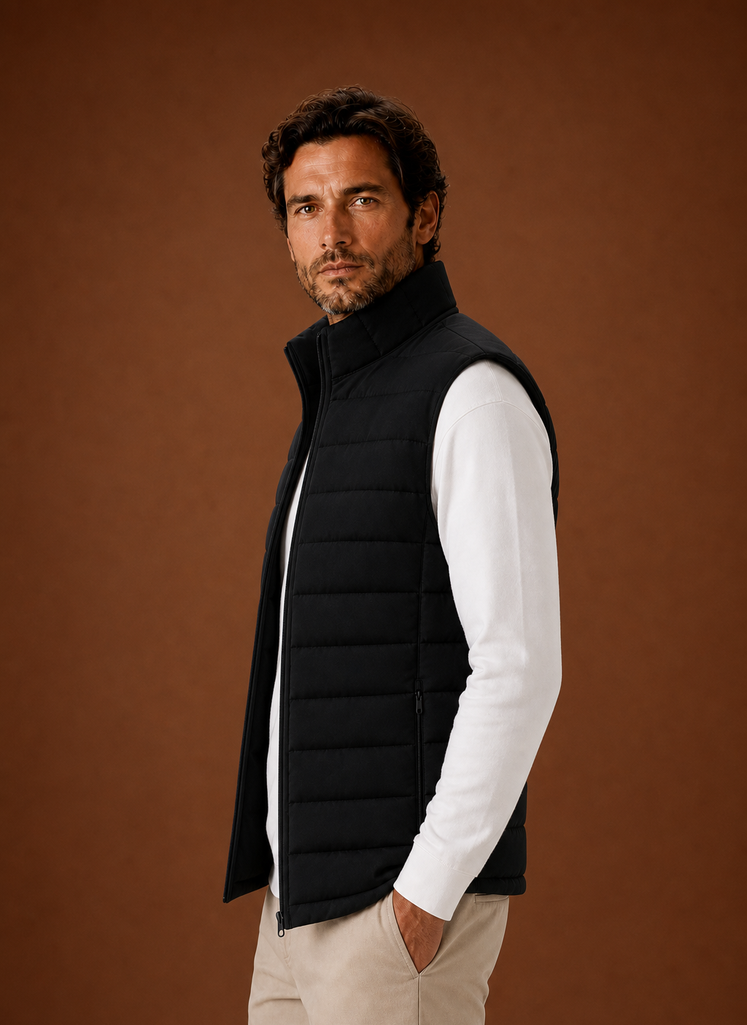 Chaleco Acolchado para Hombre - Chaqueta Sin Mangas con Cuello Alto | Areleon