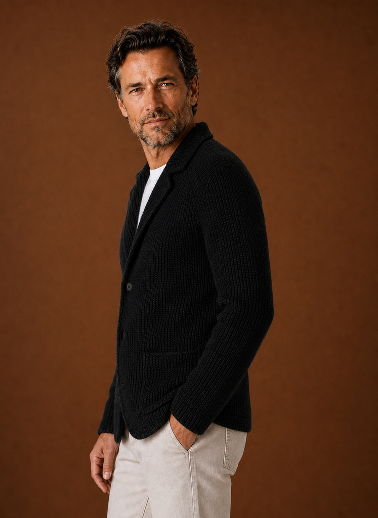Cárdigan de Punto para Hombre - Chaqueta de Capa con Botones | Areleon