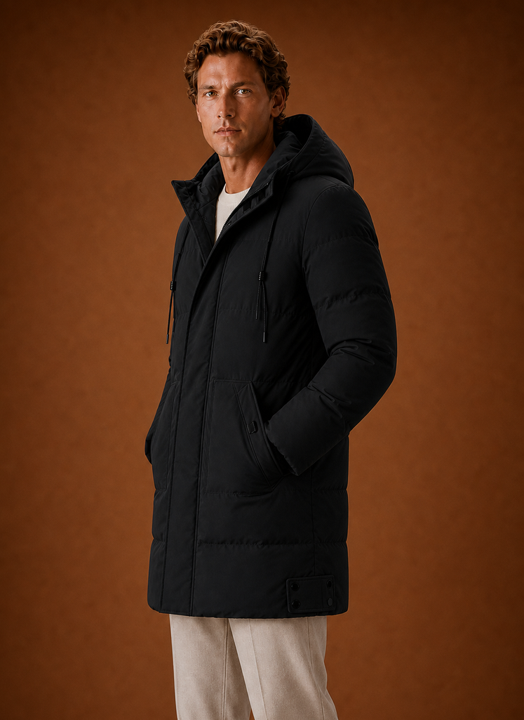 Chaqueta de Plumas para Hombre - Parka con Capucha para Invierno | Areleon
