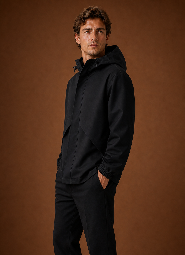 Chaqueta Rompevientos para Hombre - Abrigo con Capucha para Exterior | Areleon