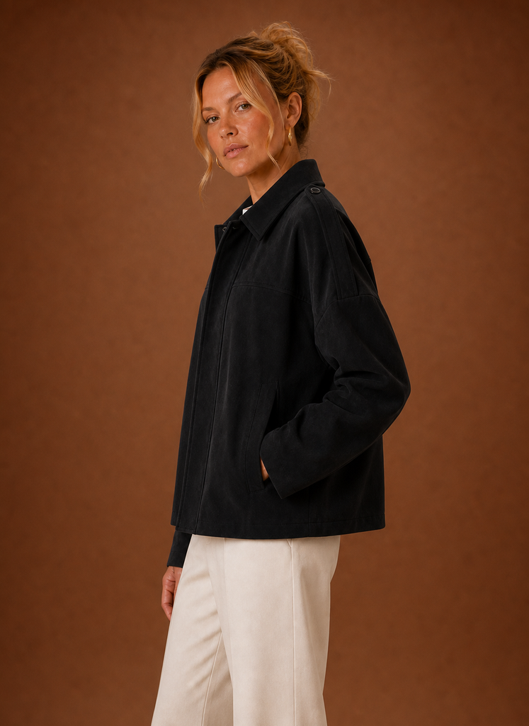 Chaqueta Oversized de Ante para Mujeres | Areleon