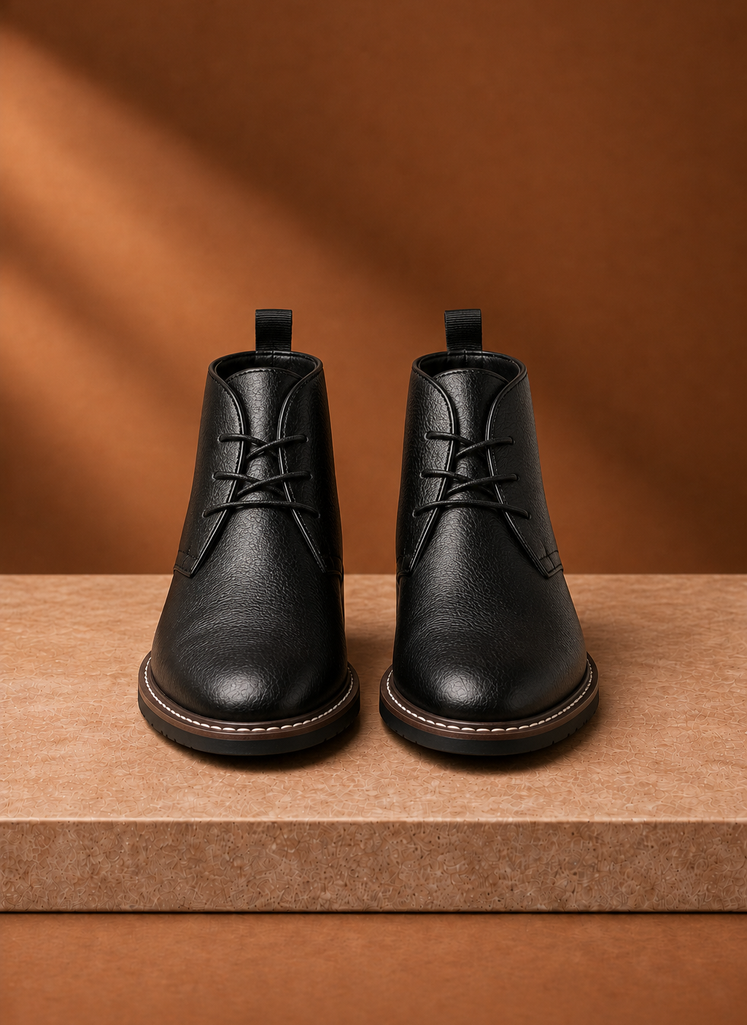 Botas Chukka de Cuero para Hombre - Botas de Tobillo con Cordones | Areleon