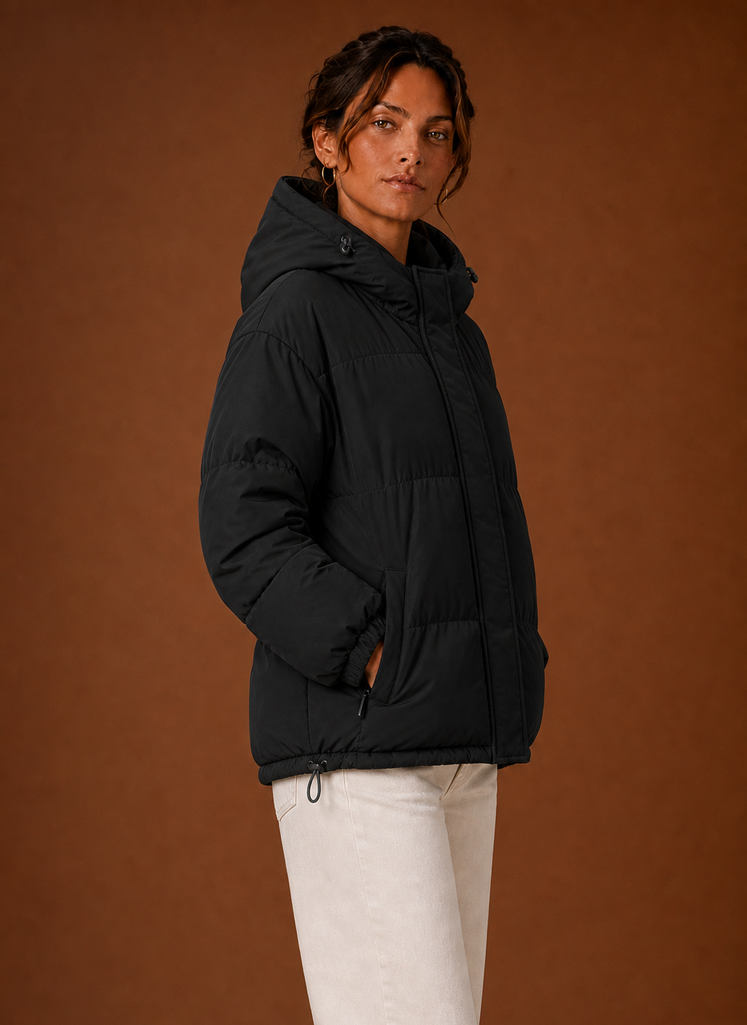 Chaqueta Puffer para Mujer - Abrigo de Invierno con Capucha | Areleon