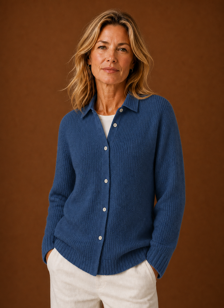 Cardigan de Punto para Mujer - Suéter con Botones en el Frente | Areleon
