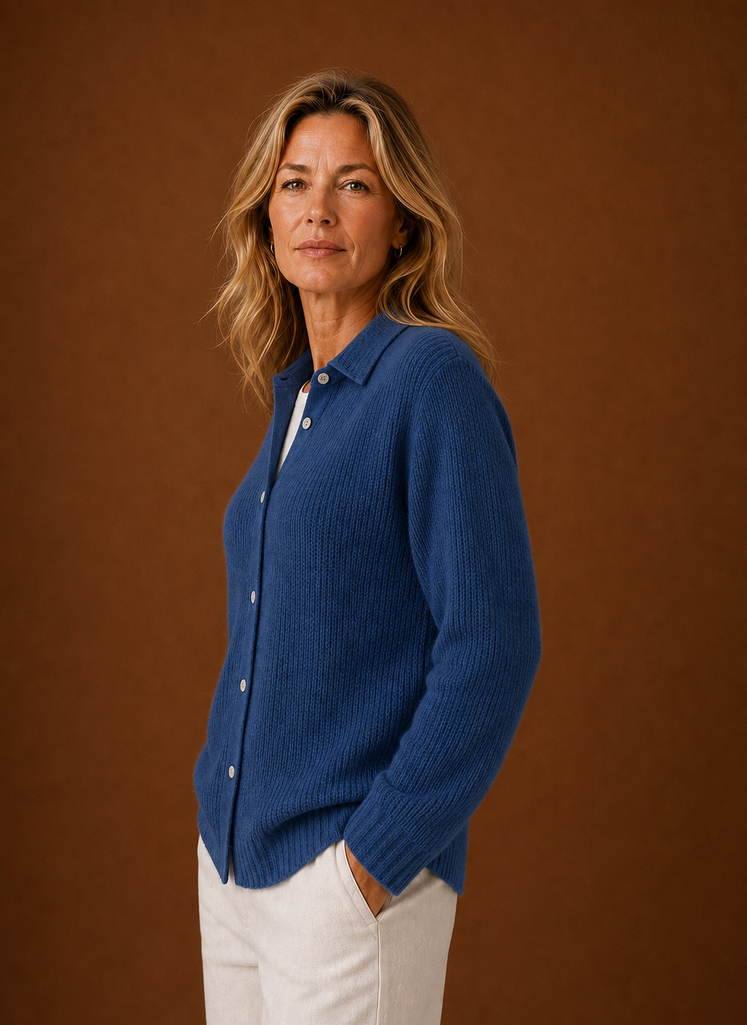 Cardigan de Punto para Mujer - Suéter con Botones en el Frente | Areleon