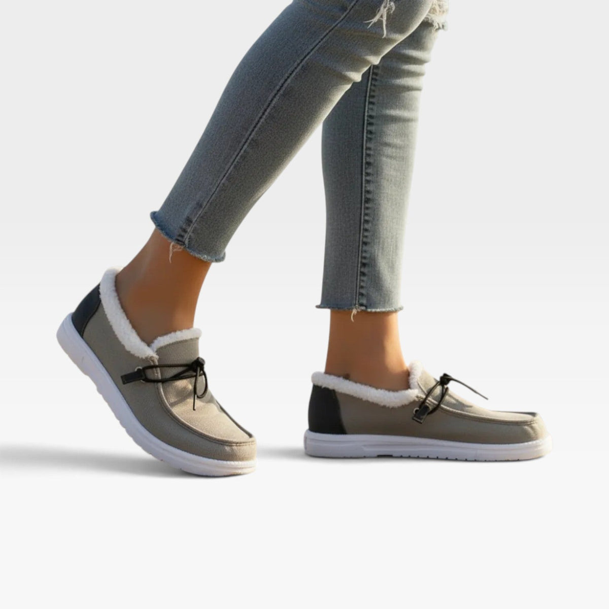 Zapatos Slip-On de Piel Sintética para Mujeres