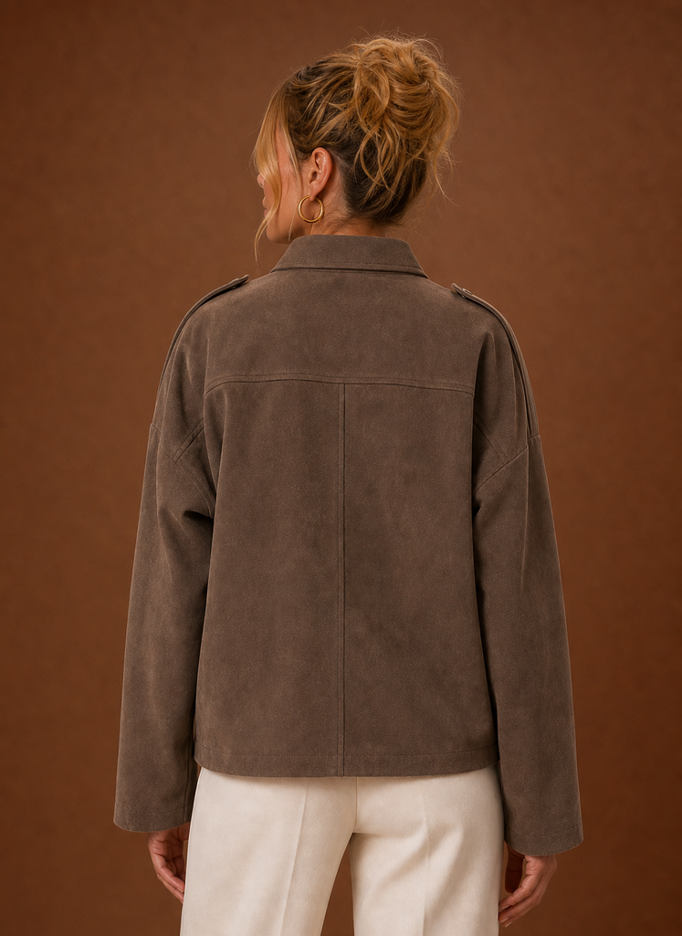 Chaqueta Oversized de Ante para Mujeres | Areleon