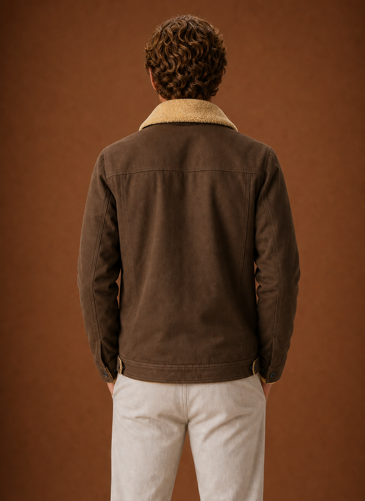 Chaqueta Sherpa para Hombre - Chaqueta Casual con Forro de Forro Polar | Areleon