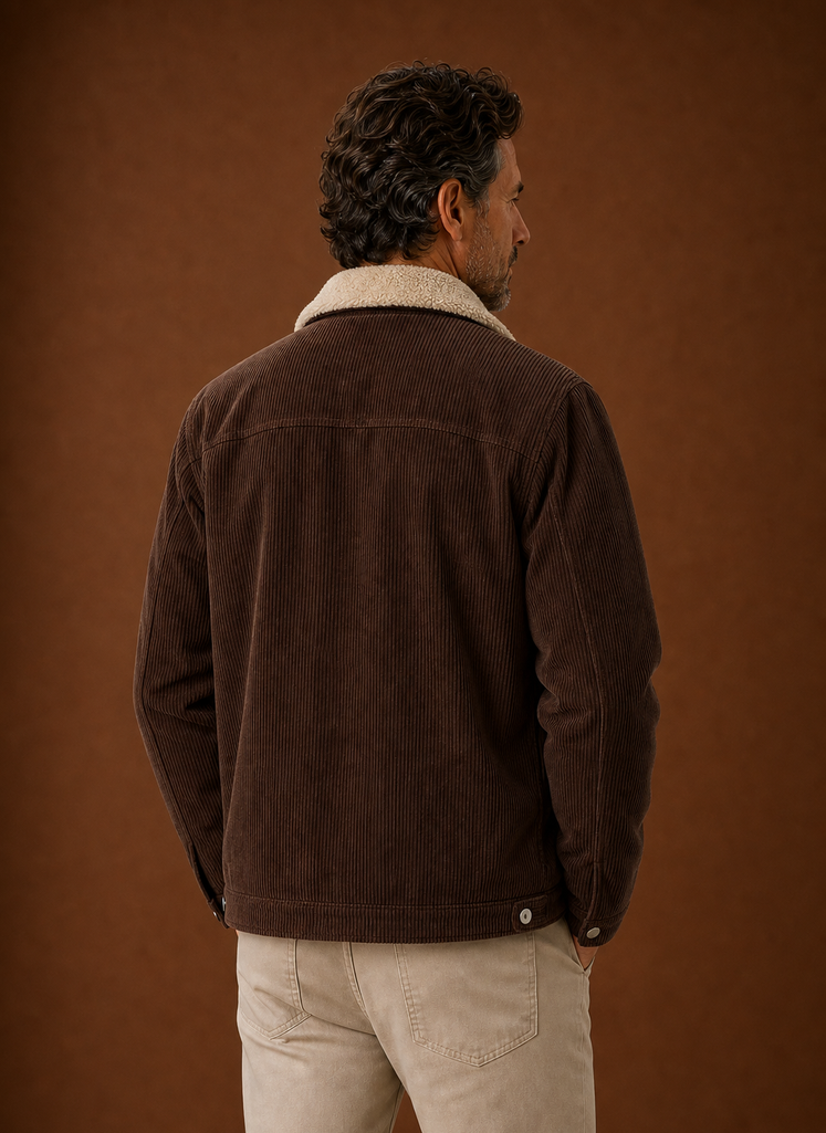 Chaqueta de Invierno para Hombre de Pana con Forro de Sherpa | Areleon