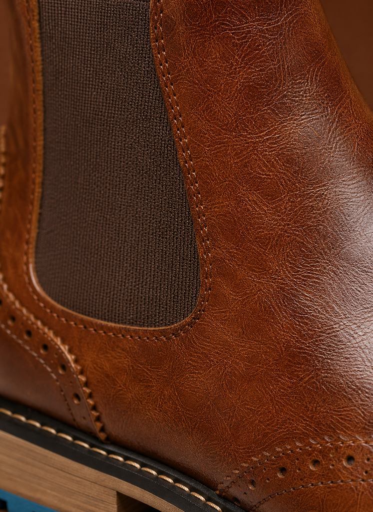 Botas Chelsea para Hombre - Botas de Vestir con Punta Brogue | Areleon