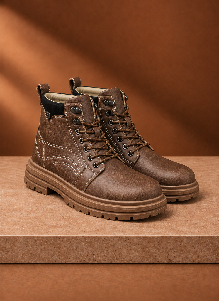 Botas de Hombre con Cordones - Botas de Tobillo Vintage, Botas Casual | Areleon
