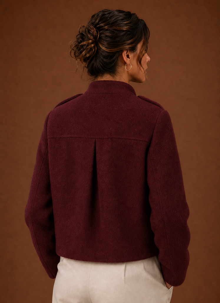Chaqueta Cortada para Mujeres - Abrigo Corto con Botones | Areleon