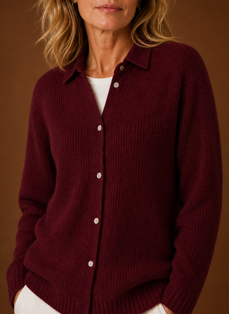 Cardigan de Punto para Mujer - Suéter con Botones en el Frente | Areleon