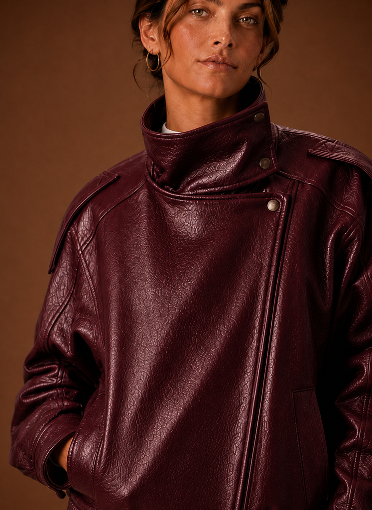 Chaqueta Casual para Mujeres - Chaqueta con Cuello de Embudo | Areleon