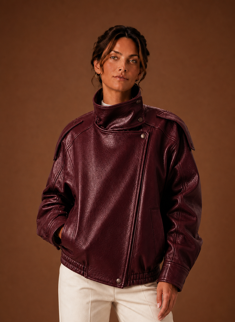 Chaqueta Casual para Mujeres - Chaqueta con Cuello de Embudo | Areleon