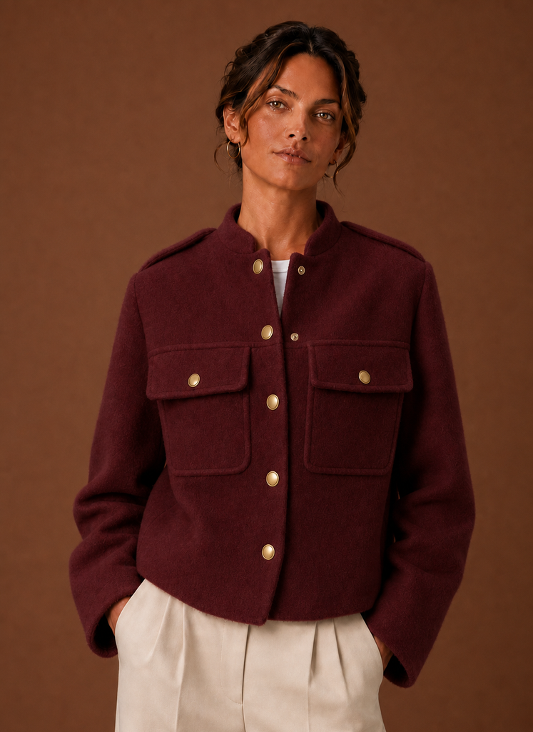 Chaqueta Cortada para Mujeres - Abrigo Corto con Botones | Areleon