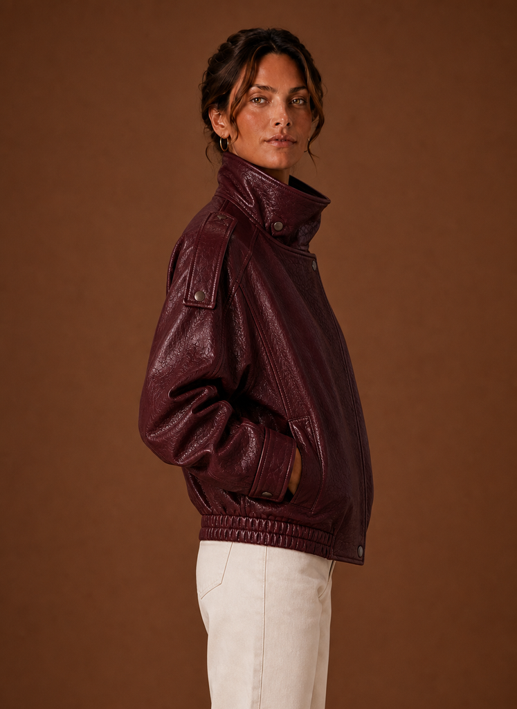 Chaqueta Casual para Mujeres - Chaqueta con Cuello de Embudo | Areleon