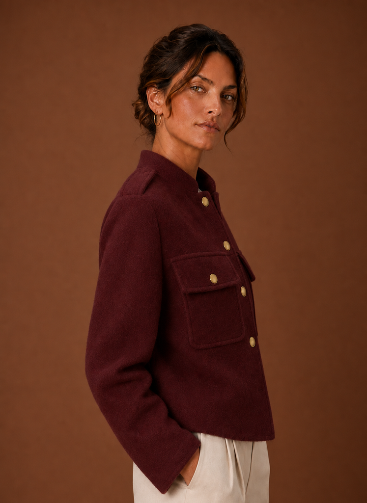 Chaqueta Cortada para Mujeres - Abrigo Corto con Botones | Areleon