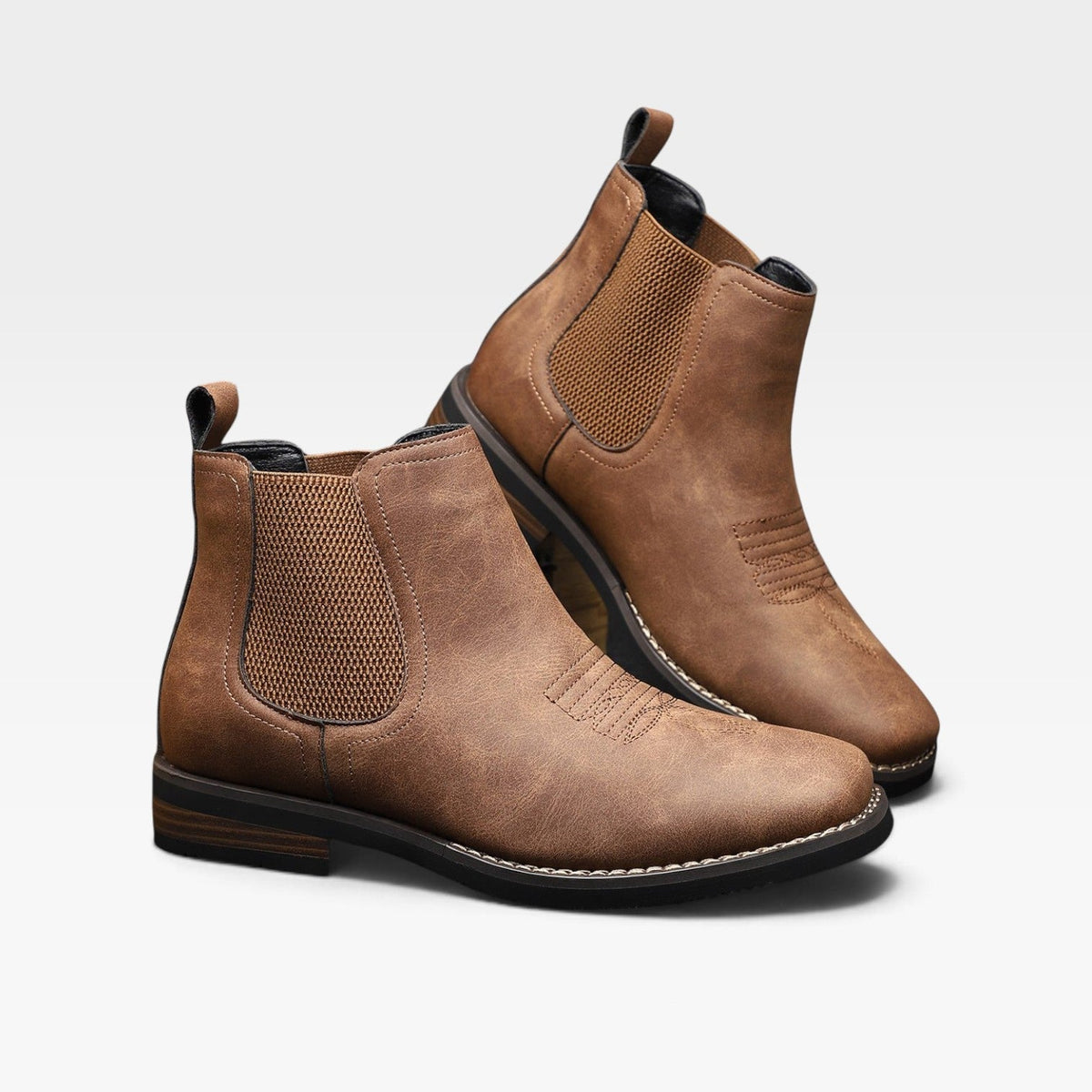 Botas Chelsea de Cuero Ortopédicas para Hombre