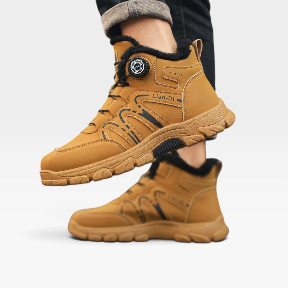 Botas de Invierno Aisladas de Cuero para Hombre