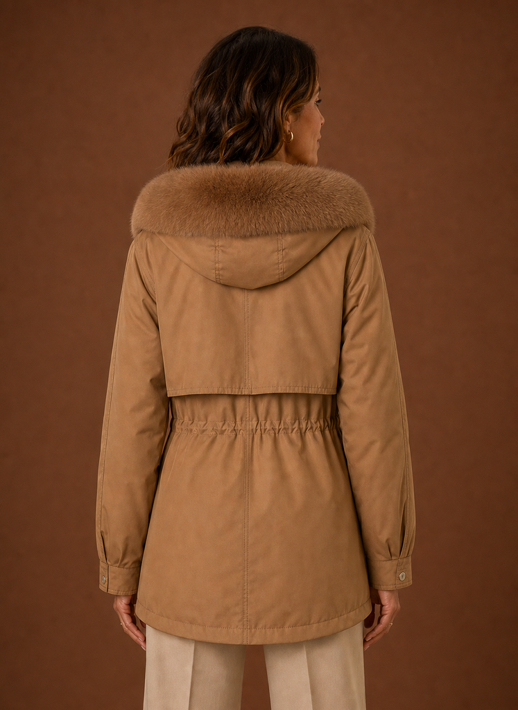 Chaqueta Parka para Mujer - Abrigo de Invierno con Capucha de Piel Sintética | Areleon