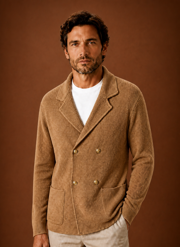 Suéter de Cárdigan de Punto para Hombre | Areleon