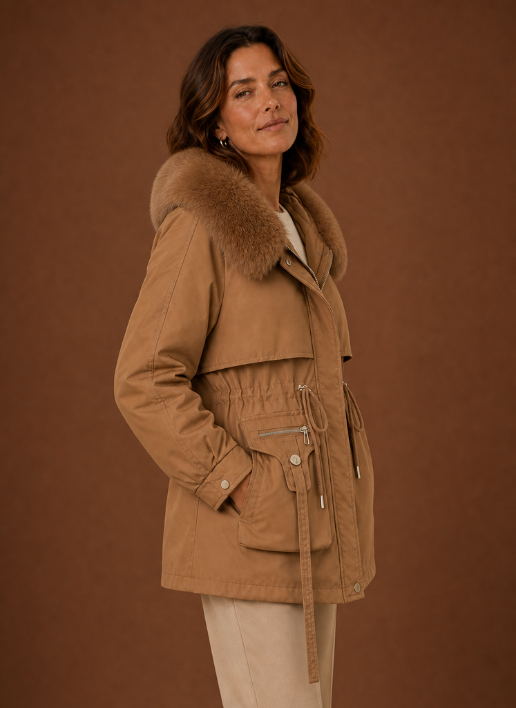 Chaqueta Parka para Mujer - Abrigo de Invierno con Capucha de Piel Sintética | Areleon
