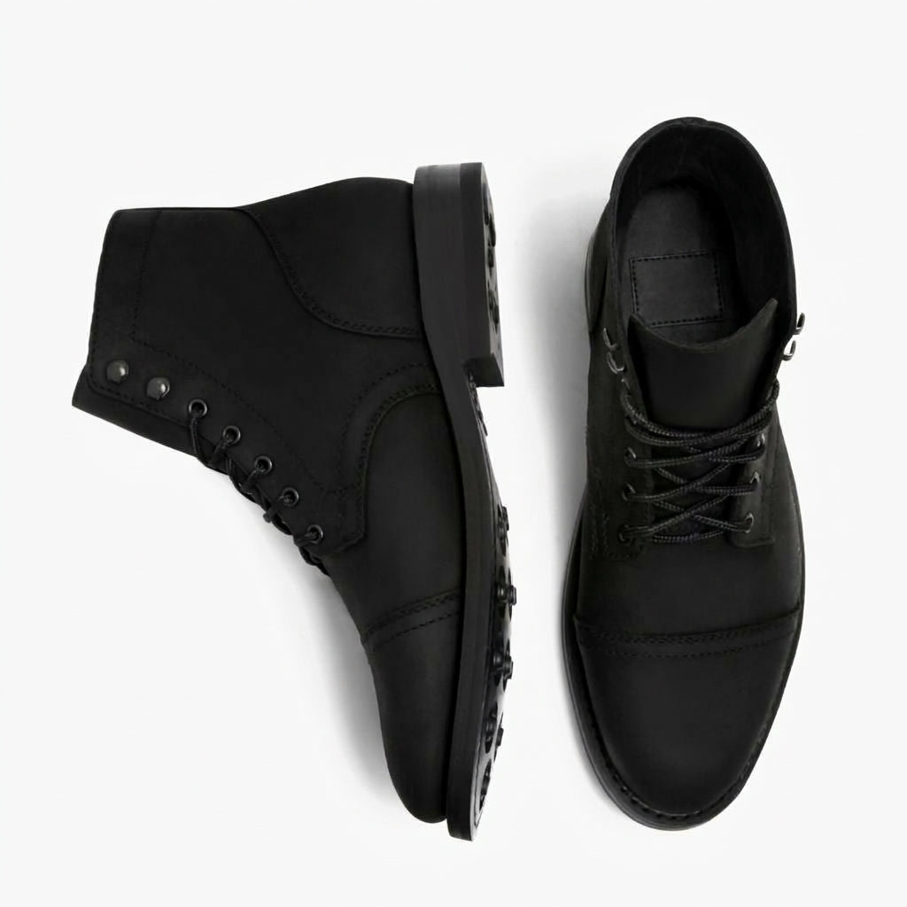 Botas de Piel Genuina para Hombre con Punta Cap Toe