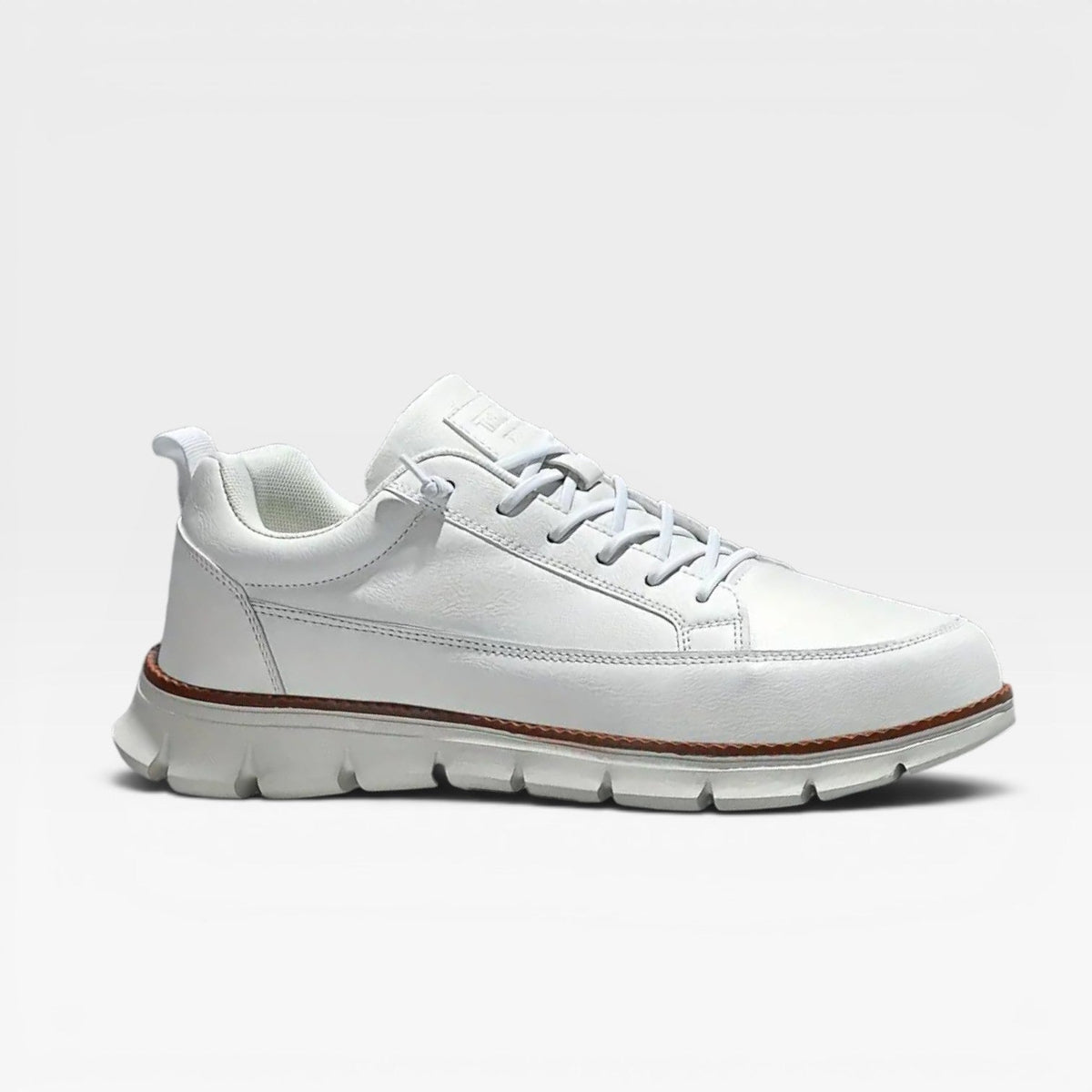Zapatillas de Cuero Casual para Hombre – Zapatillas Diarias con Cordones y Amortiguación