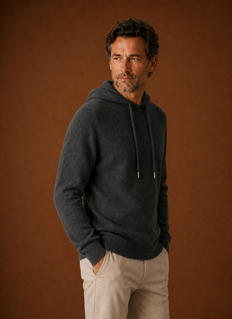 Suéter con Capucha de Look Cachemir para Hombre - Suéter de Punto | Areleon