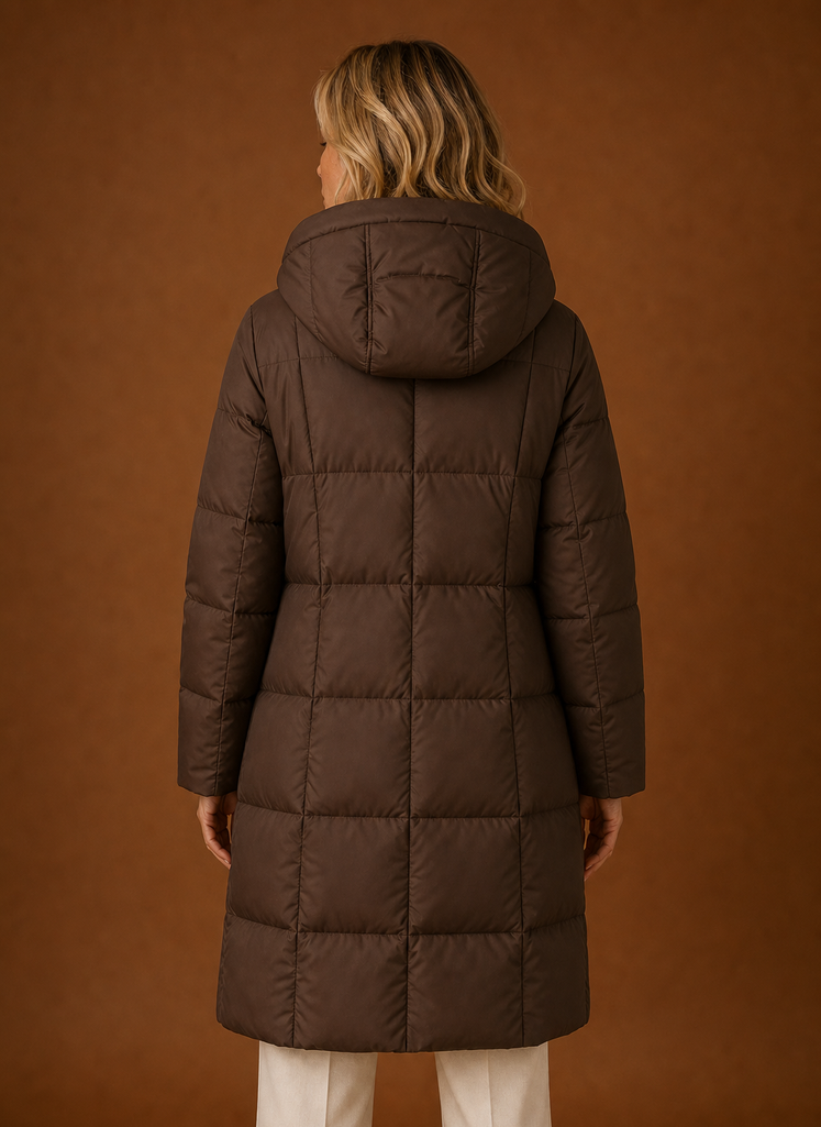 Chaqueta Acolchada para Mujeres - Abrigo Largo con Capucha para Invierno | Areleon