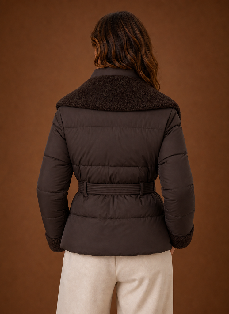 Chaqueta de Plumas para Mujeres - Abrigo de Invierno con Cinturón | Areleon