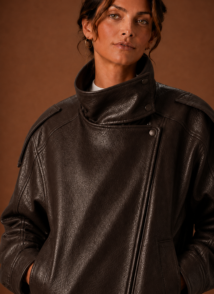 Chaqueta Casual para Mujeres - Chaqueta con Cuello de Embudo | Areleon
