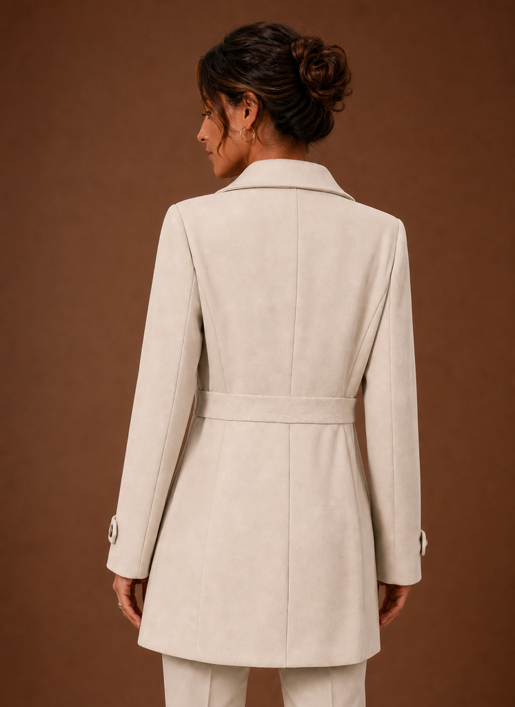 Abrigo Trench para Mujeres - Chaqueta de Largo Medio con Botones | Areleon