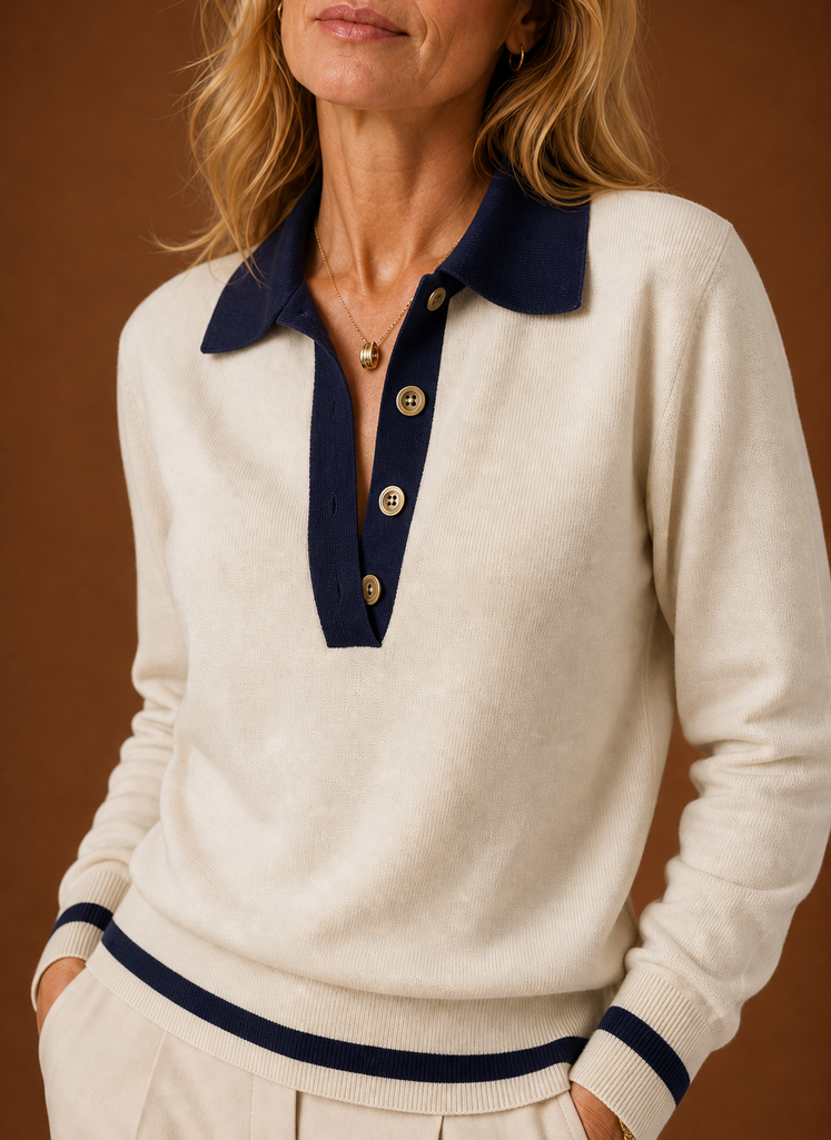 Suéter Polo para Mujeres - Pulóver con Botones | Areleon