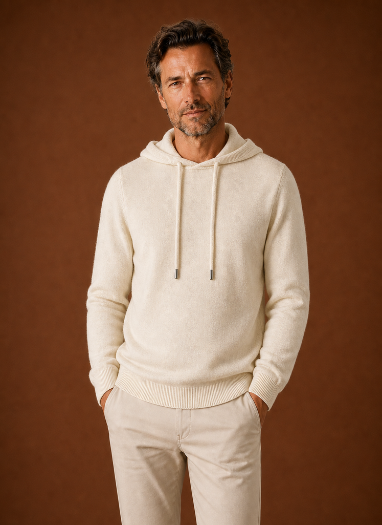 Suéter con Capucha de Look Cachemir para Hombre - Suéter de Punto | Areleon
