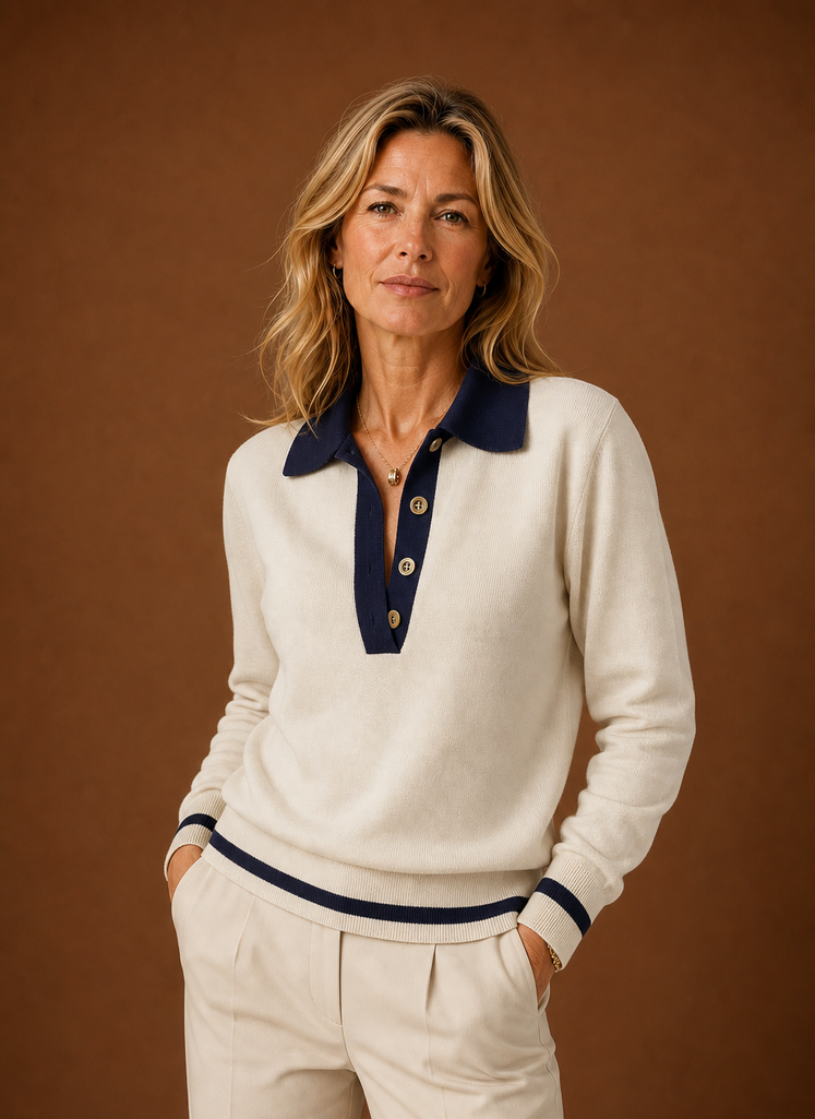 Suéter Polo para Mujeres - Pulóver con Botones | Areleon