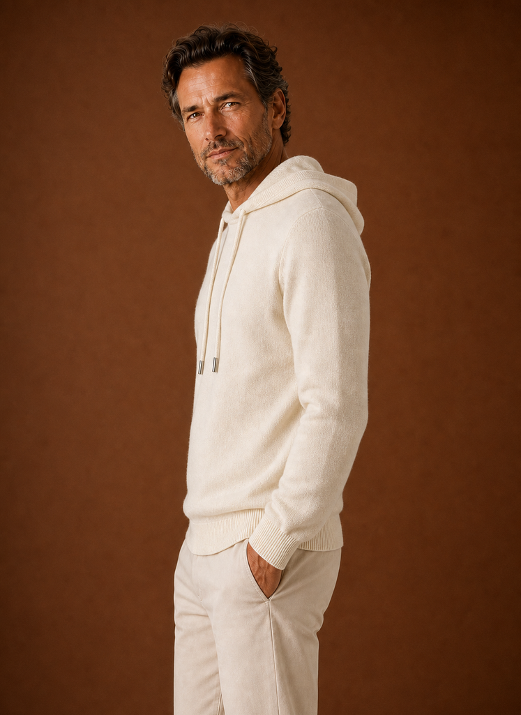 Suéter con Capucha de Look Cachemir para Hombre - Suéter de Punto | Areleon
