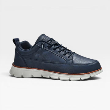 Zapatillas de Cuero Casual para Hombre – Zapatillas Diarias con Cordones y Amortiguación