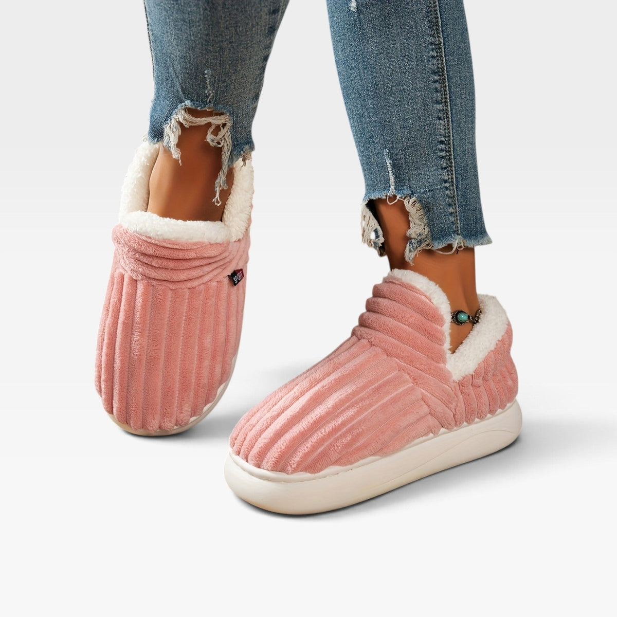Botas de Pantuflas de Pana para Mujeres