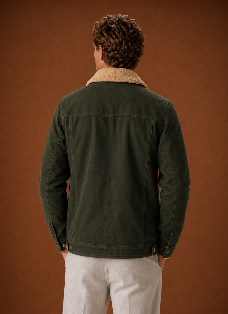 Chaqueta Sherpa para Hombre - Chaqueta Casual con Forro de Forro Polar | Areleon