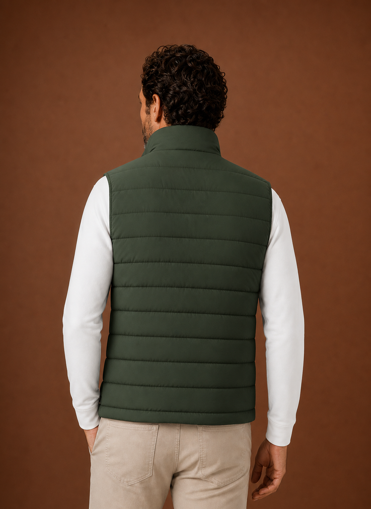 Chaleco Acolchado para Hombre - Chaqueta Sin Mangas con Cuello Alto | Areleon
