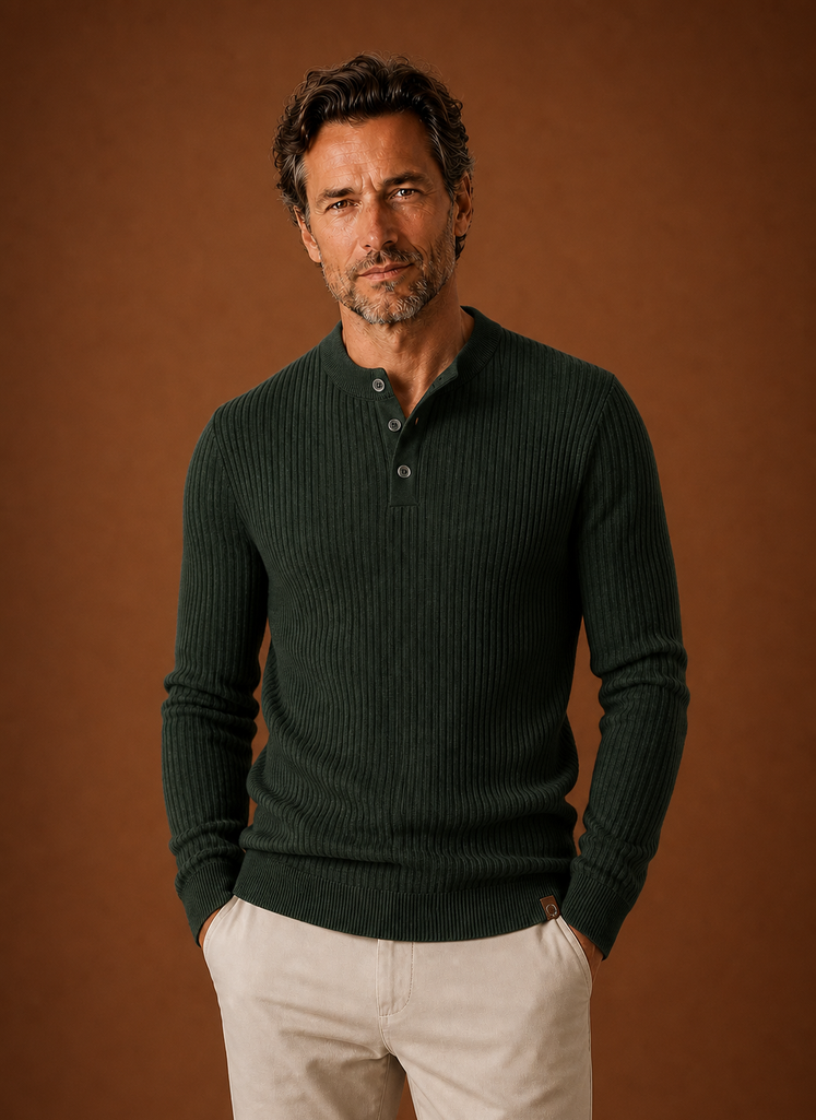 Camisa Suéter para Hombre - Camisa de Punto Pullover | Areleon