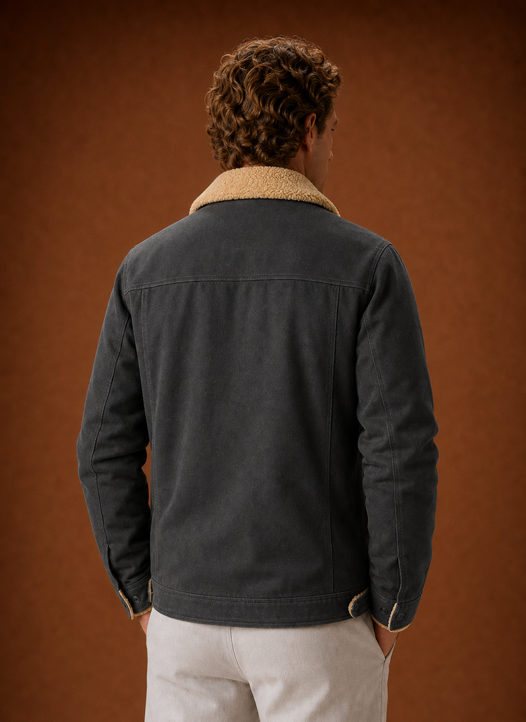 Chaqueta Sherpa para Hombre - Chaqueta Casual con Forro de Forro Polar | Areleon