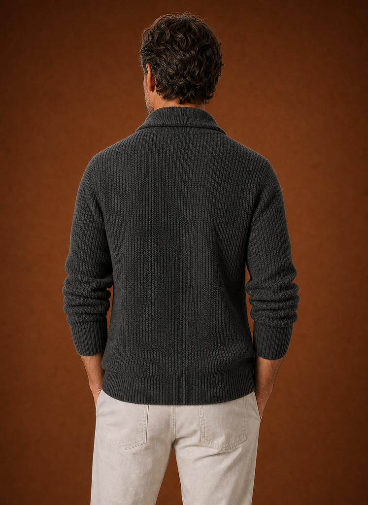 Cárdigan de Cuello Chal para Hombre - Cárdigan de Punto | Areleon