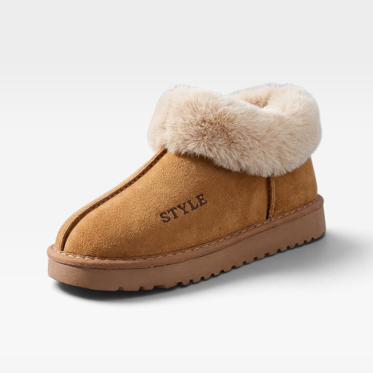 Botas de Mujer de Suede Cálidas con Forro de Piel