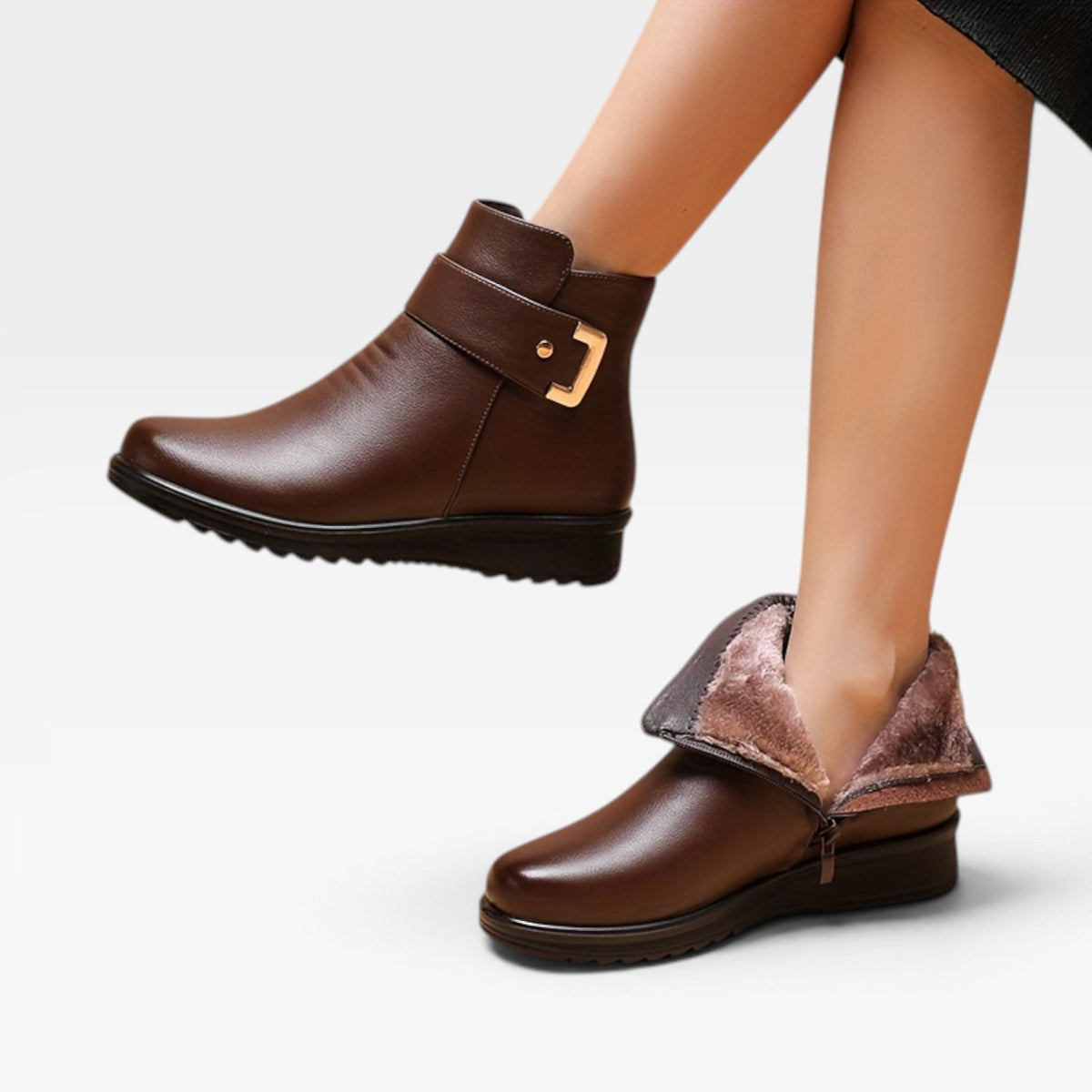 Botas Ortopédicas de Cuero para Mujeres